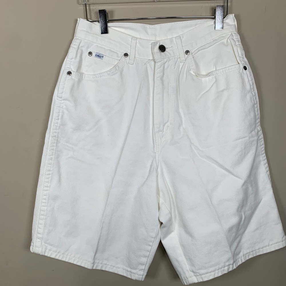 Vintage 80-90's Chic White Denim High Rise Mom Jorts/Shorts No Size READ